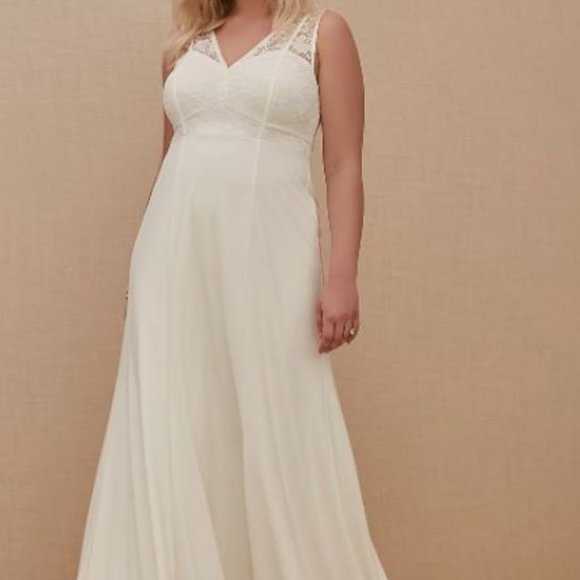 2X (18) PLUS SIZE Ivory Lace Mermaid Wedding Dress - Picture 4 of 5